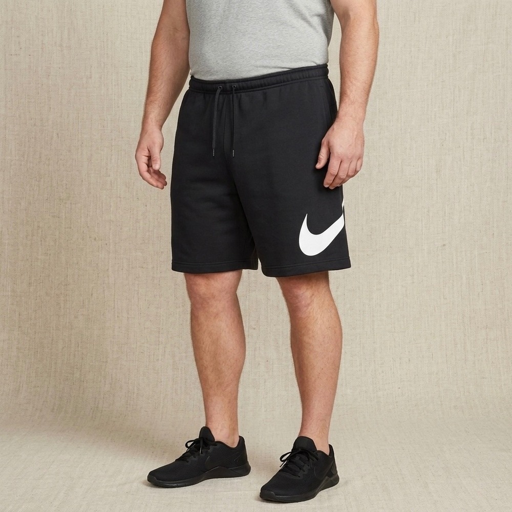 Nike Sportswear Club Fleece Swoosh‎ Shorts Mens 2XL Black FN3906-010 NWT